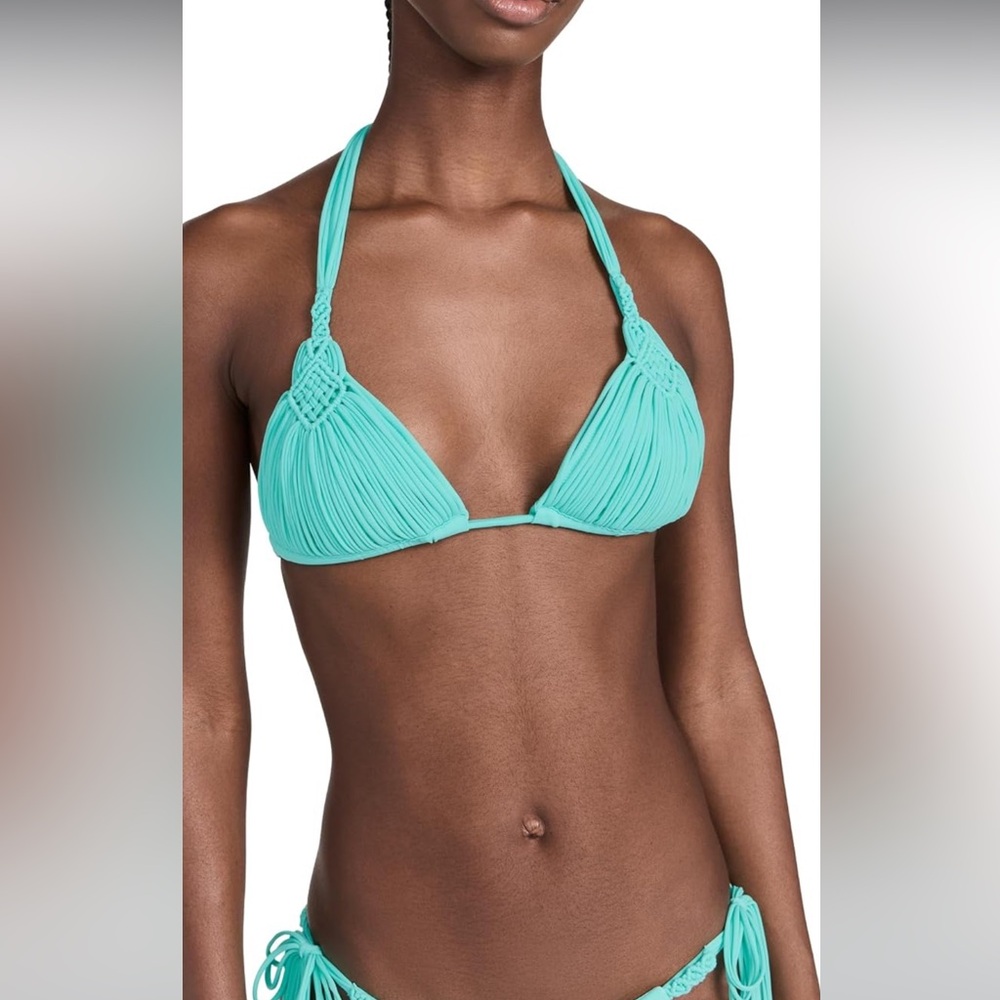 PQ Swim Azure Womens Mila Triangle top and bottom large